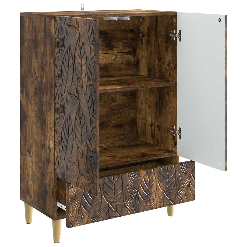 Sideboard Geräucherte Eiche 66 x 34,5 x 95 cm Holzwerkstoff