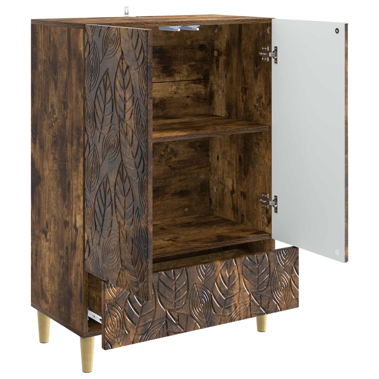 Sideboard Geräucherte Eiche 66 x 34,5 x 95 cm Holzwerkstoff