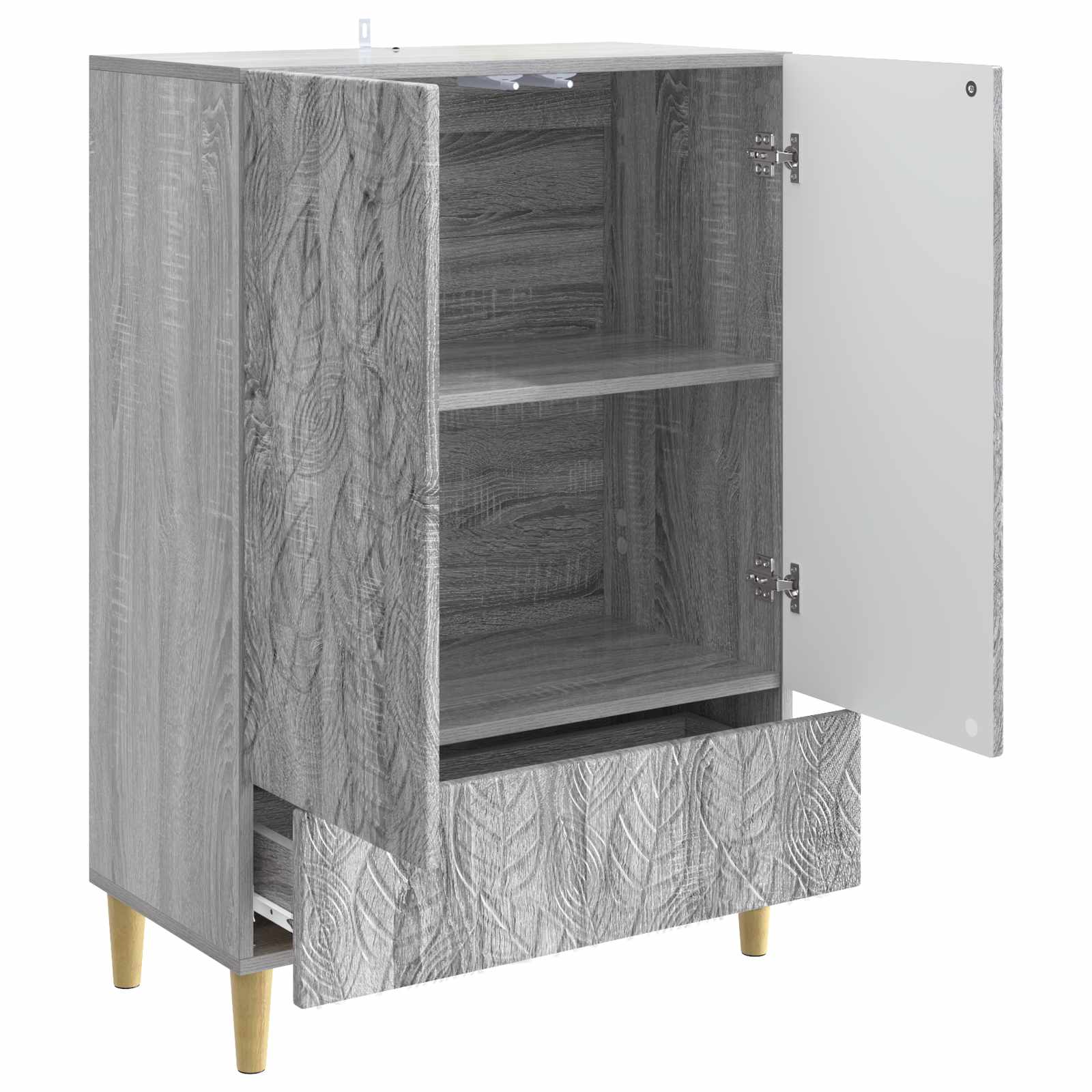 Sideboard Grau Sonoma 66 x 34,5 x 95 cm Holzwerkstoff