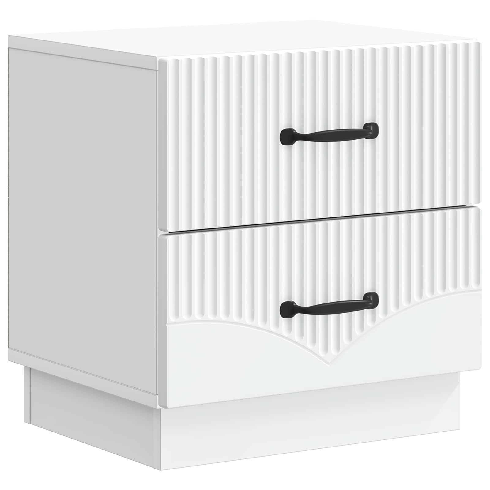 Nachttisch 2 pcs Weiß 43 x 34,5 x 44,5 cm Holzwerkstoff