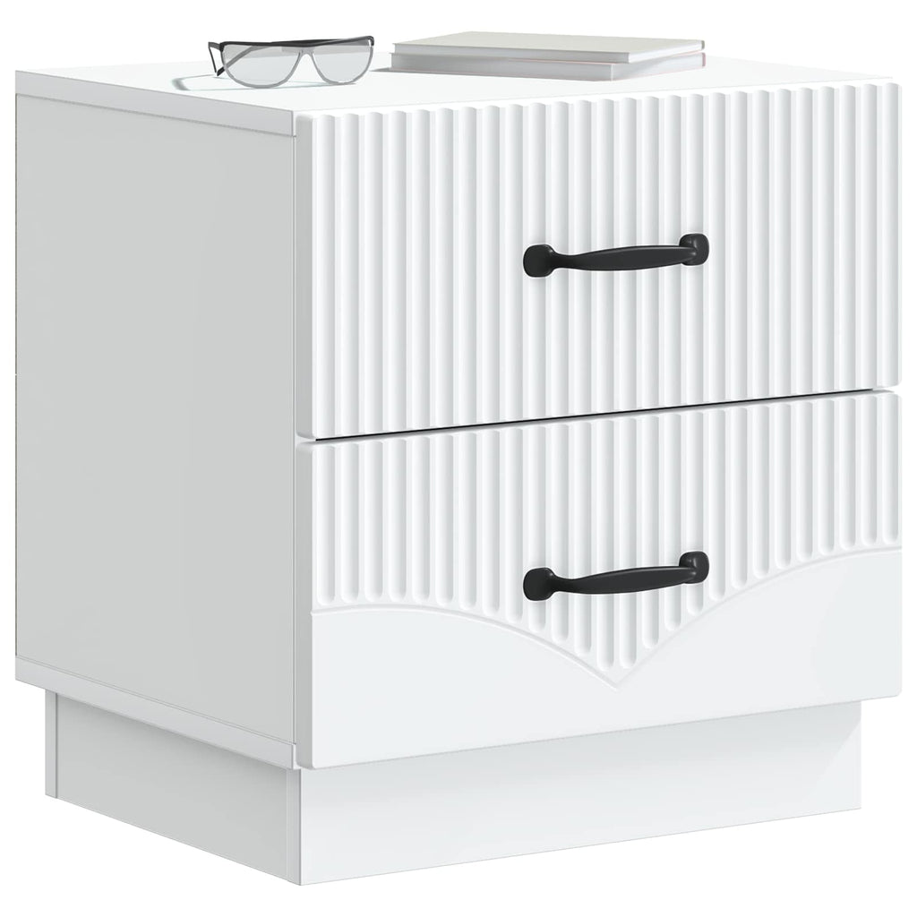 Nachttisch 2 pcs Weiß 43 x 34,5 x 44,5 cm Holzwerkstoff