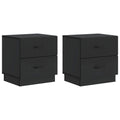 Nachttisch 2 pcs Schwarz 43 x 34,5 x 44,5 cm Holzwerkstoff
