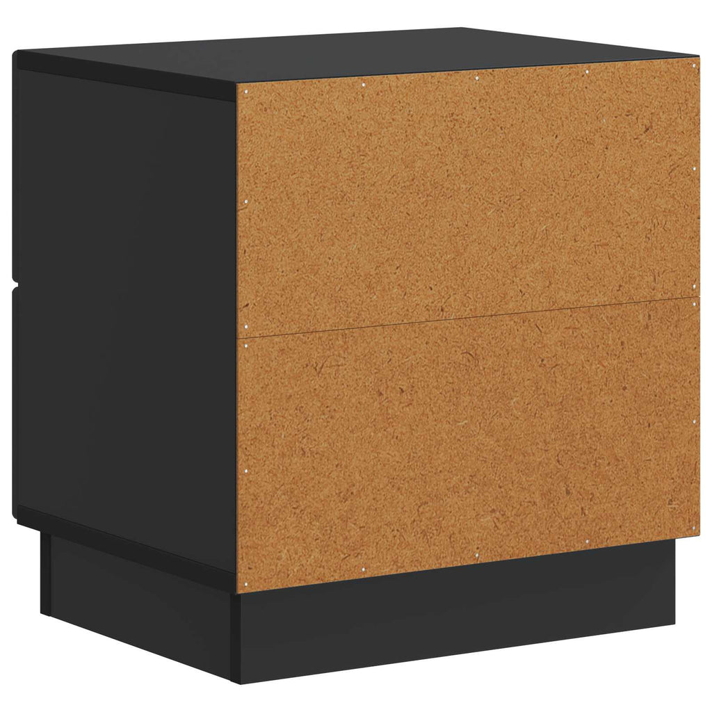 Nachttisch 2 pcs Schwarz 43 x 34,5 x 44,5 cm Holzwerkstoff