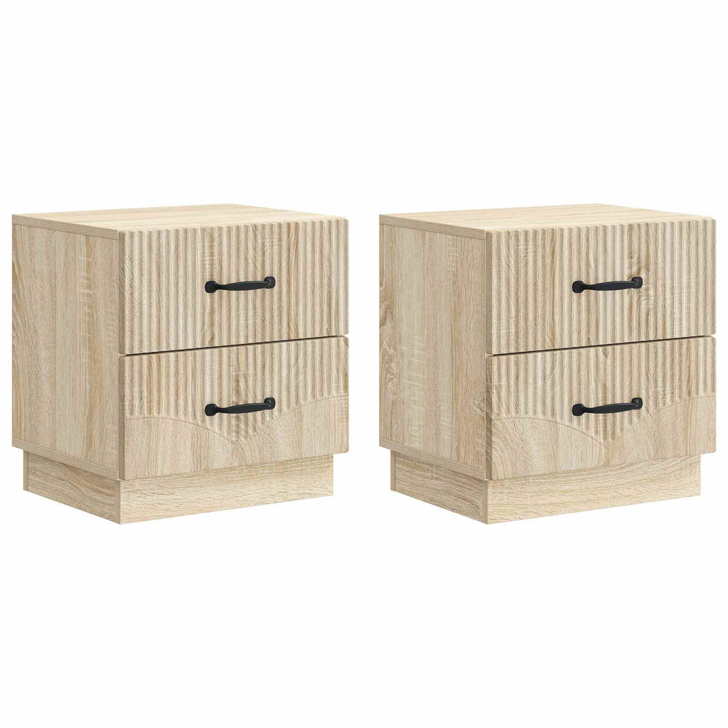 Nachttisch 2 pcs Sonoma-Eiche 43 x 34,5 x 44,5 cm Holzwerkstoff