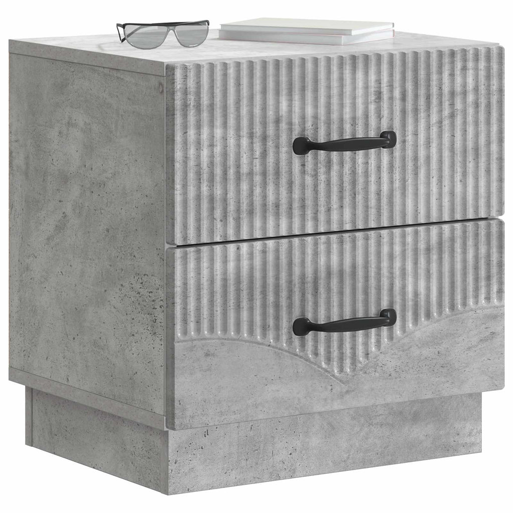 Nachttisch Betongrau 43 x 34,5 x 44,5 cm Holzwerkstoff