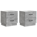 Nachttisch 2 pcs Betongrau 43 x 34,5 x 44,5 cm Holzwerkstoff