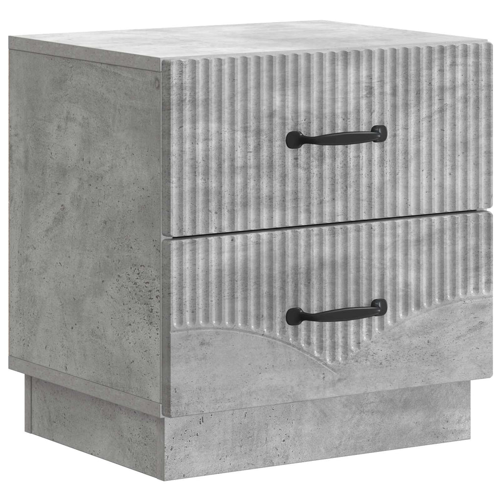 Nachttisch 2 pcs Betongrau 43 x 34,5 x 44,5 cm Holzwerkstoff