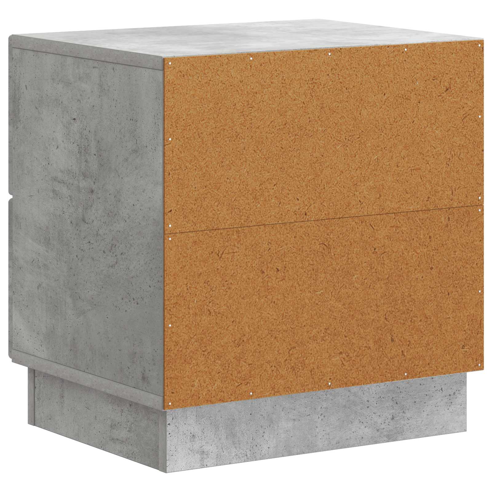 Nachttisch 2 pcs Betongrau 43 x 34,5 x 44,5 cm Holzwerkstoff