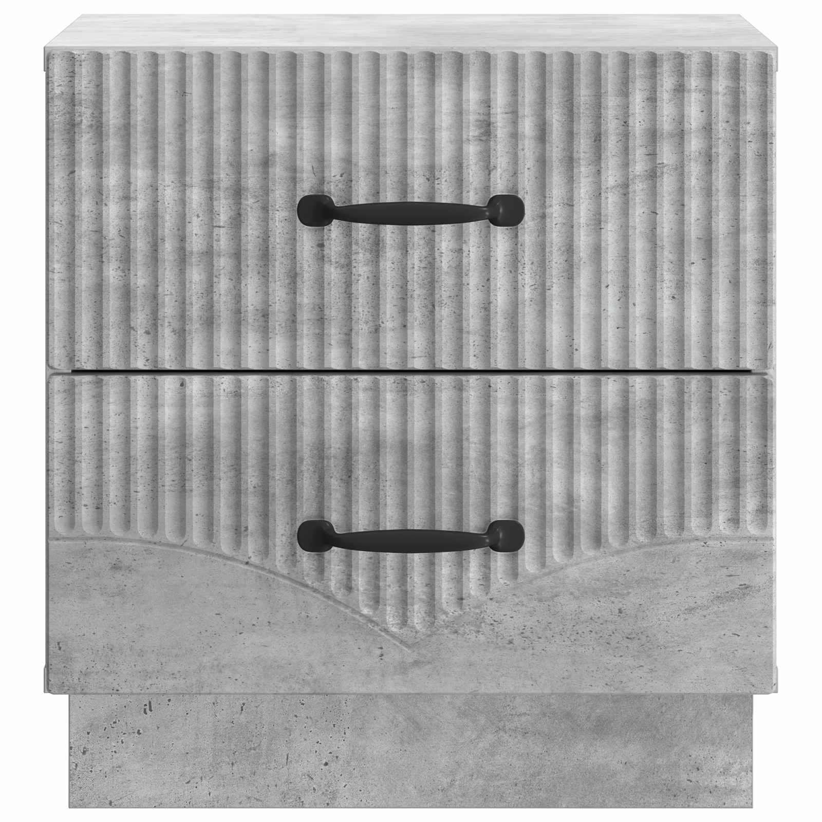 Nachttisch 2 pcs Betongrau 43 x 34,5 x 44,5 cm Holzwerkstoff