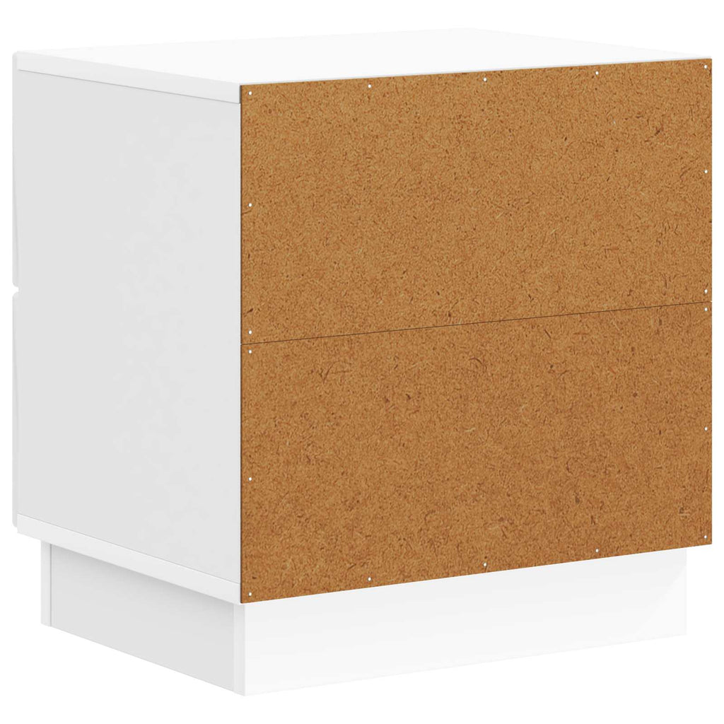 Nachttisch 2 pcs Hochglanz Weiß 43 x 34,5 x 44,5 cm