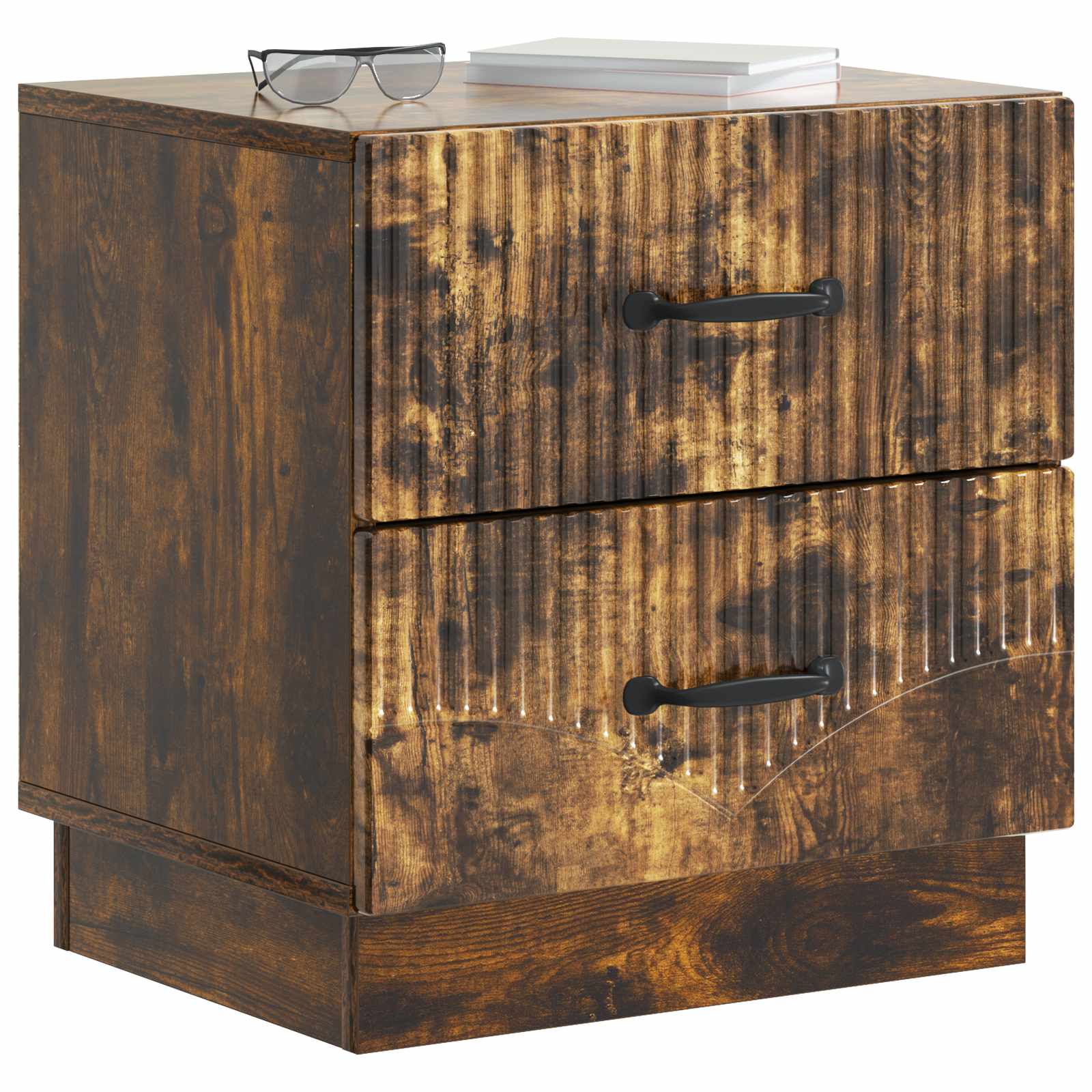 Nachttisch Geräucherte Eiche 43 x 34,5 x 44,5 cm Holzwerkstoff