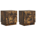 Nachttisch 2 pcs Geräucherte Eiche 43 x 34,5 x 44,5 cm