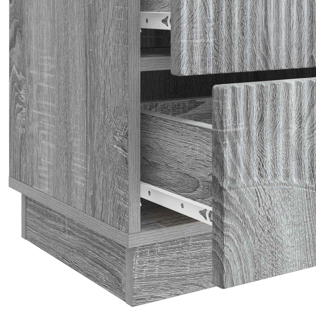 Nachttisch Graues Sonoma 43 x 34,5 x 44,5 cm Holzwerkstoff