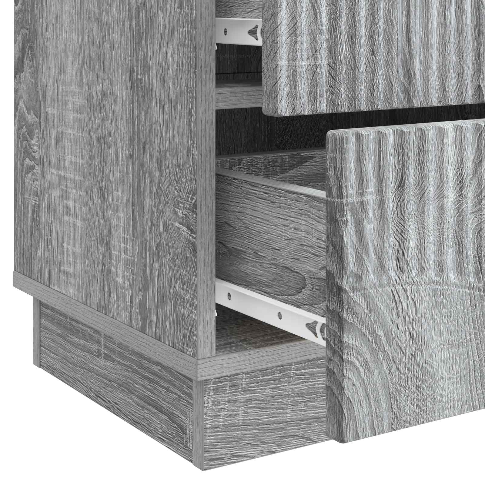 Nachttisch 2 pcs Graues Sonoma 43 x 34,5 x 44,5 cm