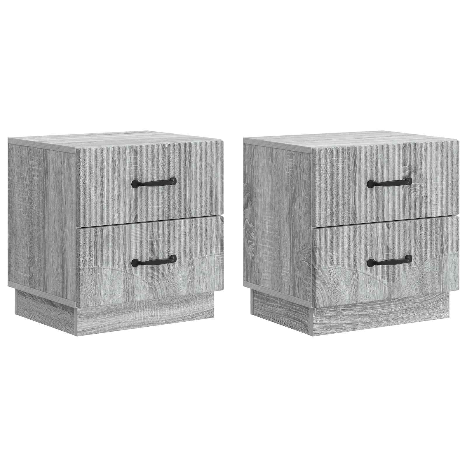 Nachttisch 2 pcs Graues Sonoma 43 x 34,5 x 44,5 cm
