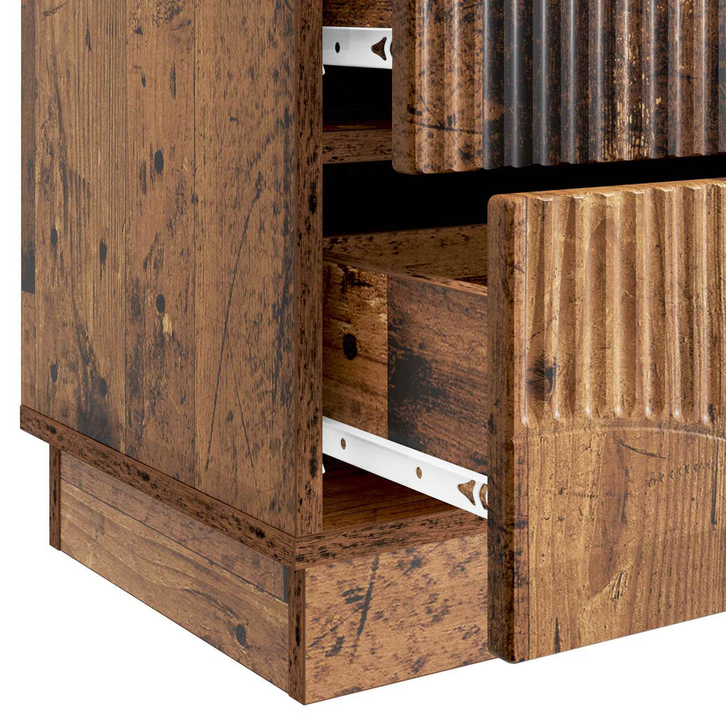 Nachttisch 2 pcs Altholz 43 x 34,5 x 44,5 cm Holzwerkstoff