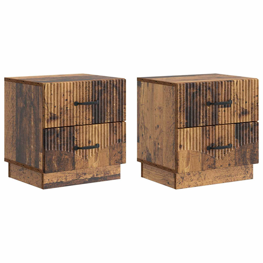 Nachttisch 2 pcs Altholz 43 x 34,5 x 44,5 cm Holzwerkstoff