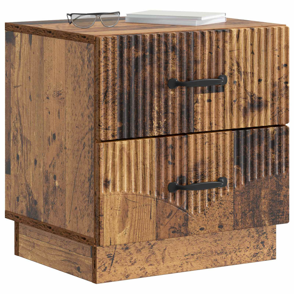 Nachttisch 2 pcs Altholz 43 x 34,5 x 44,5 cm Holzwerkstoff