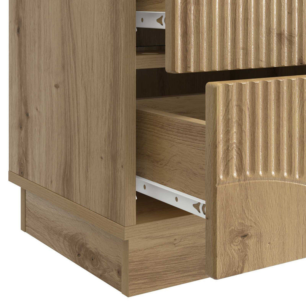 Nachttisch 2 pcs Artisan-Eiche 43 x 34,5 x 44,5 cm