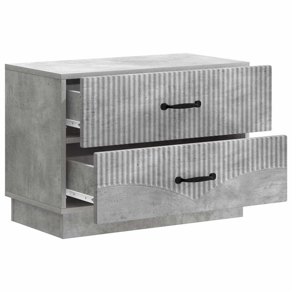 Nachttisch Betongrau 62 x 34,5 x 44,5 cm Holzwerkstoff