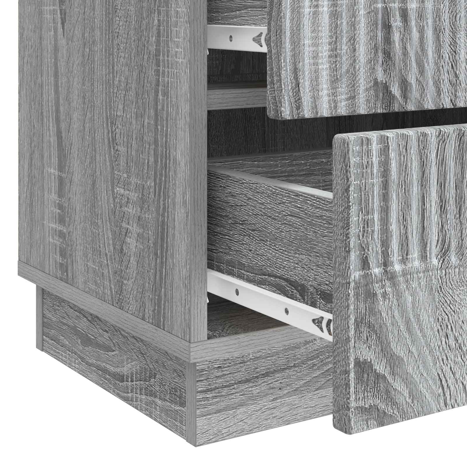 Nachttisch Graues Sonoma 62 x 34,5 x 44,5 cm Holzwerkstoff