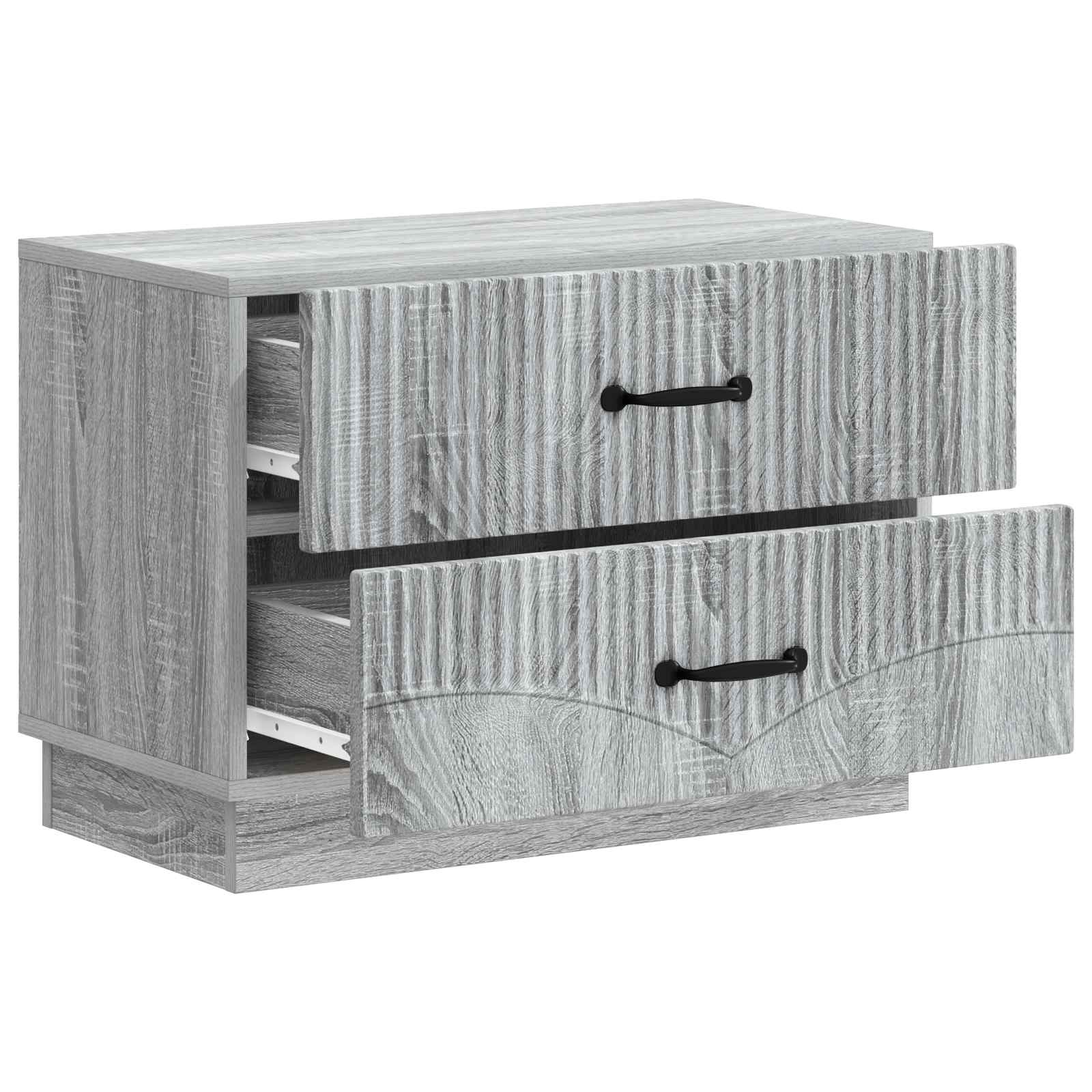 Nachttisch Graues Sonoma 62 x 34,5 x 44,5 cm Holzwerkstoff