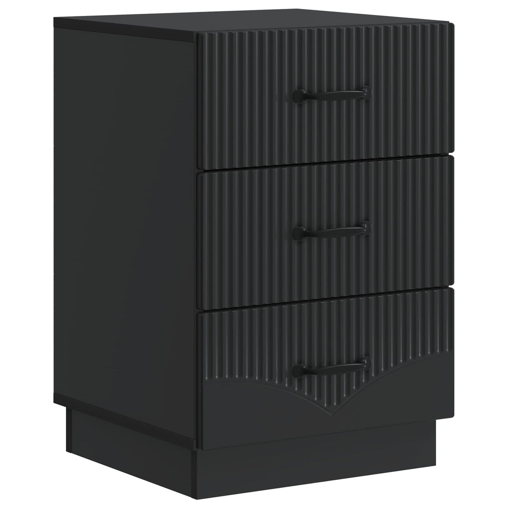 Nachttisch Schwarz 43 x 41 x 63,5 cm Holzwerkstoff