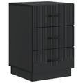 Nachttisch Schwarz 43 x 41 x 63,5 cm Holzwerkstoff