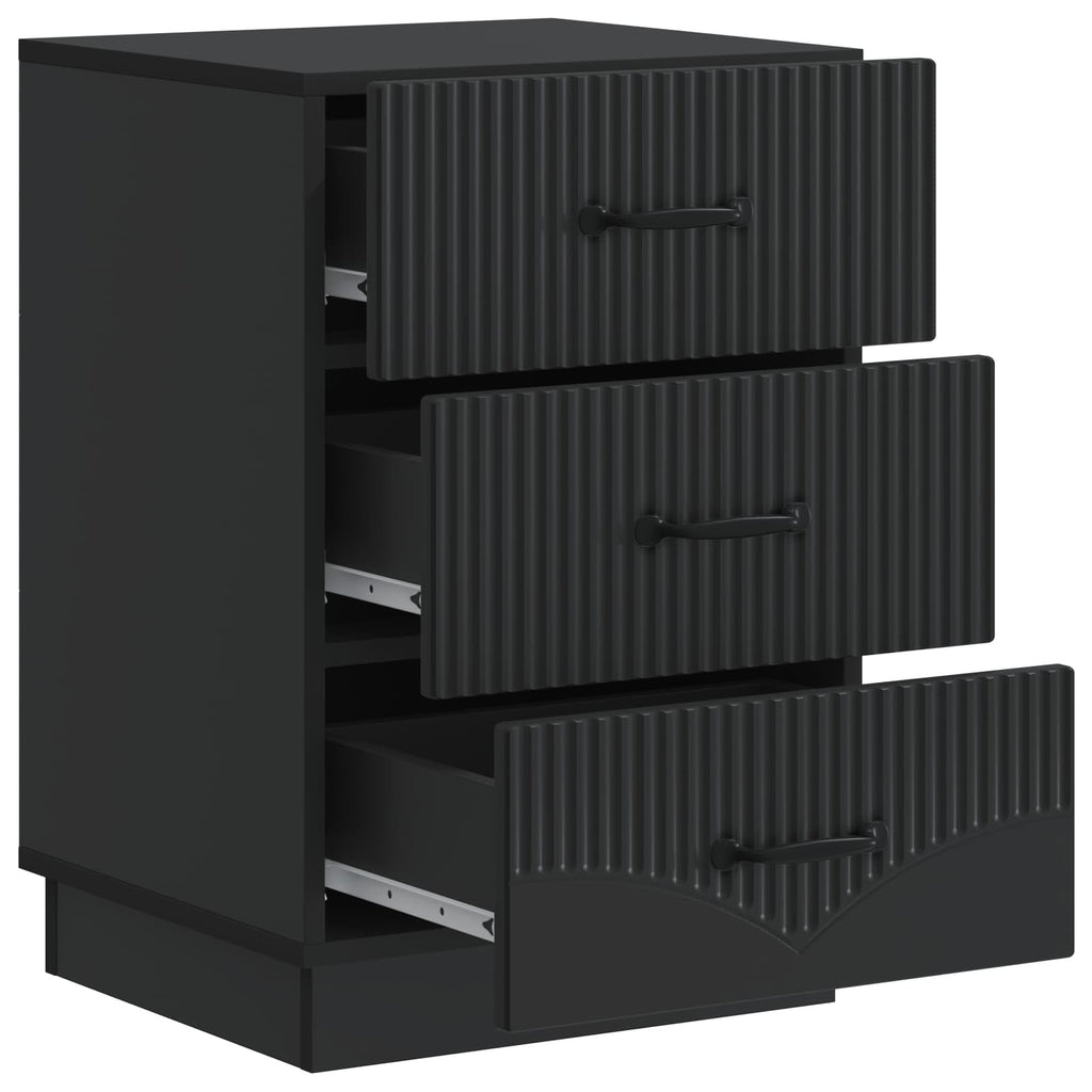 Nachttisch Schwarz 43 x 41 x 63,5 cm Holzwerkstoff