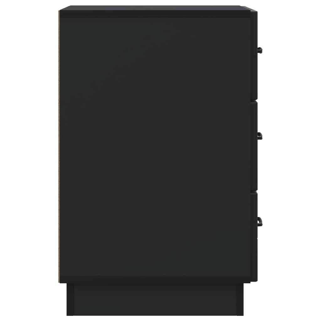 Nachttisch Schwarz 43 x 41 x 63,5 cm Holzwerkstoff