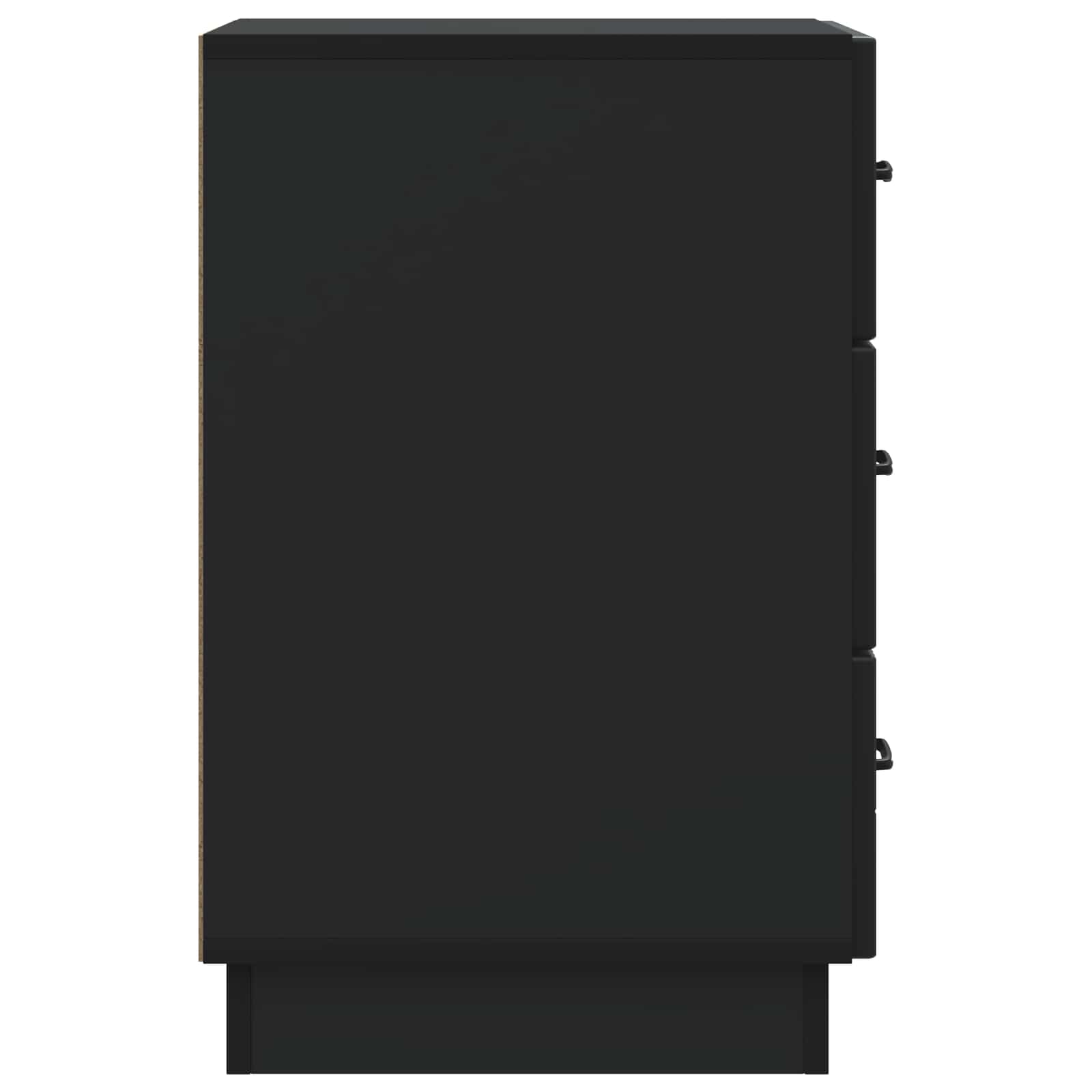 Nachttisch Schwarz 43 x 41 x 63,5 cm Holzwerkstoff
