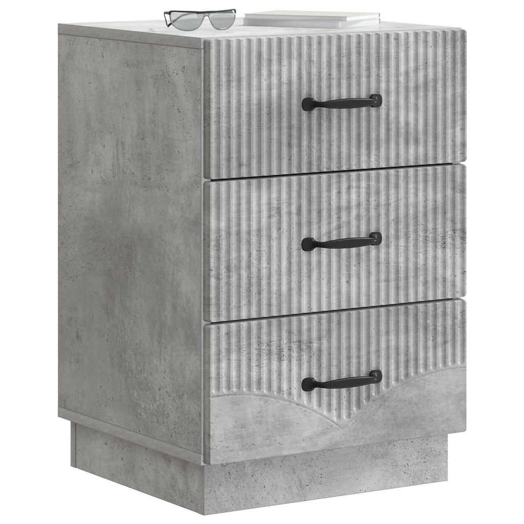 Nachttisch Betongrau 43 x 41 x 63,5 cm Holzwerkstoff