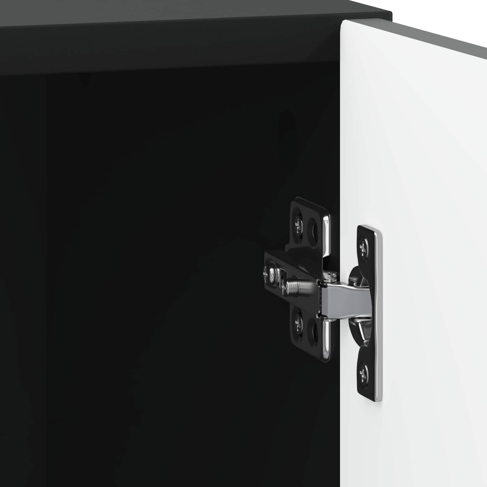 Nachttisch 2 pcs Schwarz 43 x 34,5 x 47 cm Holzwerkstoff