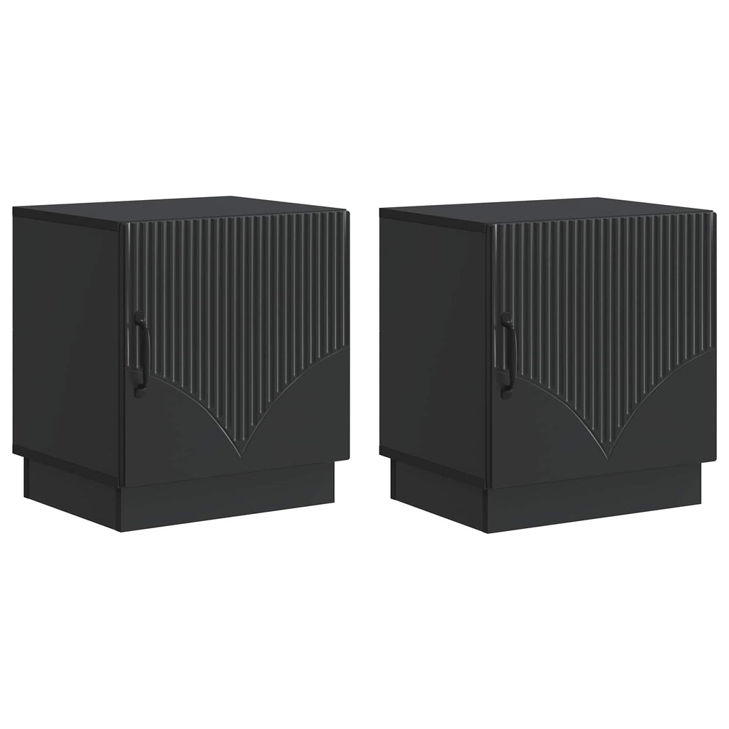 Nachttisch 2 pcs Schwarz 43 x 34,5 x 47 cm Holzwerkstoff