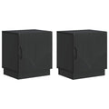 Nachttisch 2 pcs Schwarz 43 x 34,5 x 47 cm Holzwerkstoff