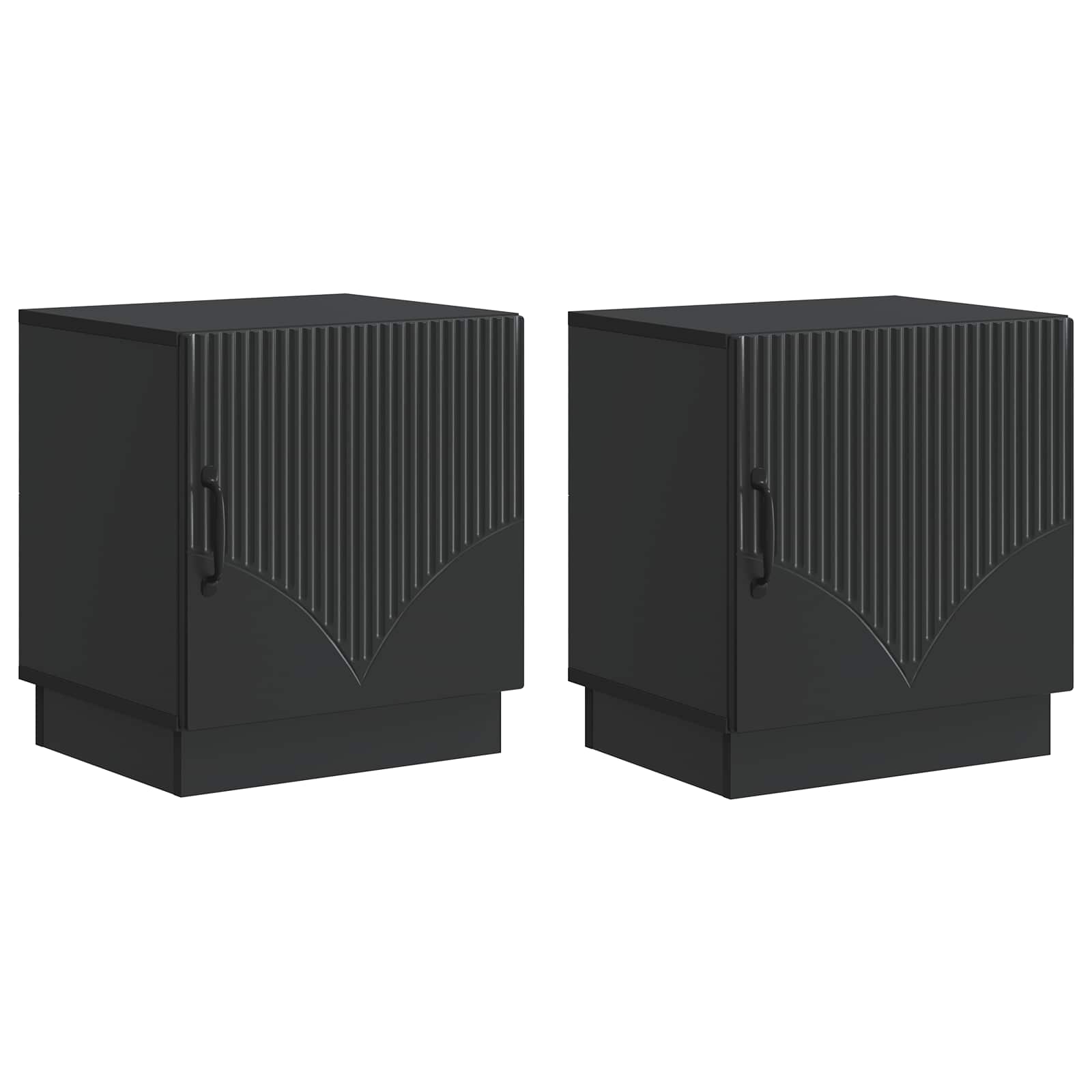Nachttisch 2 pcs Schwarz 43 x 34,5 x 47 cm Holzwerkstoff