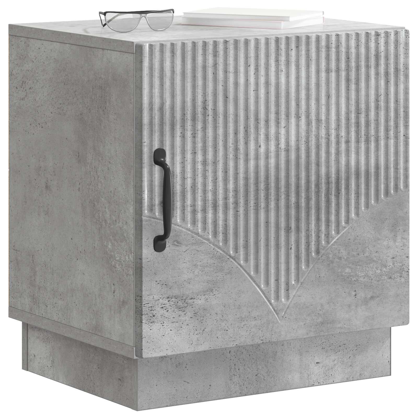 Nachttisch Beton Grau 43 x 34,5 x 47 cm Holzwerkstoff