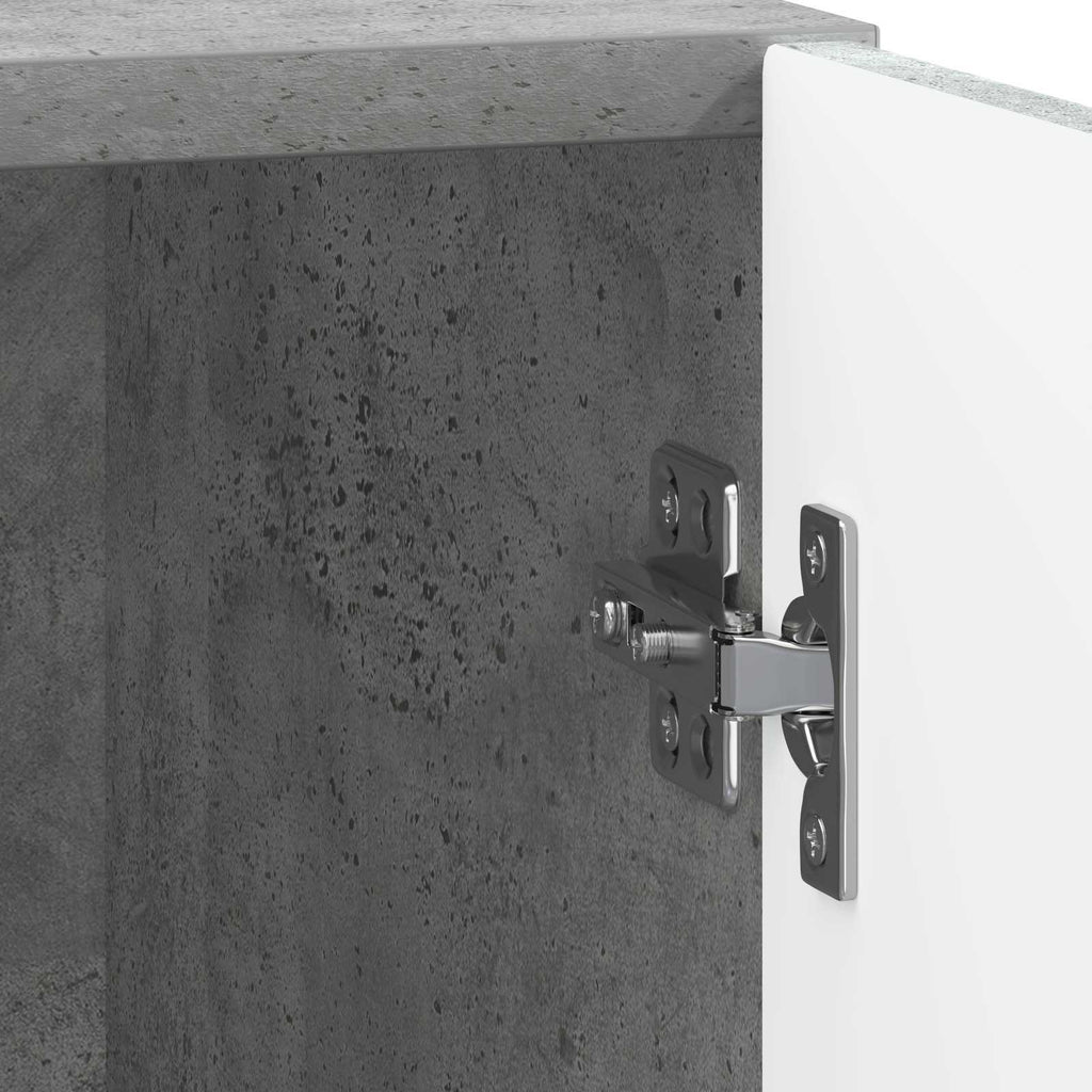 Nachttisch 2 pcs Beton Grau 43 x 34,5 x 47 cm Holzwerkstoff