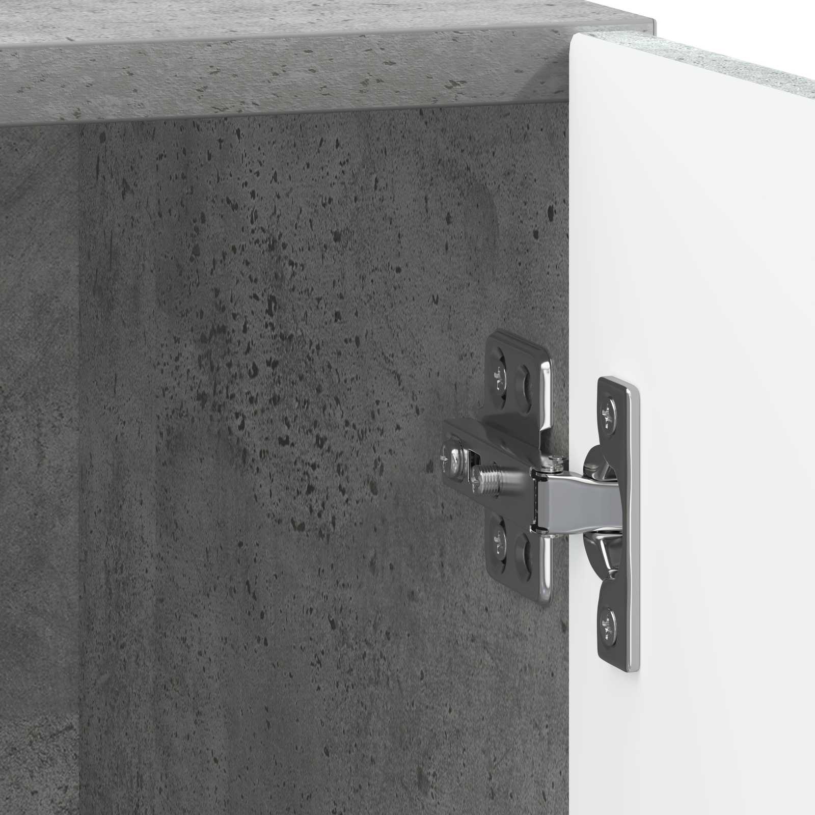 Nachttisch 2 pcs Beton Grau 43 x 34,5 x 47 cm Holzwerkstoff