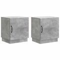 Nachttisch 2 pcs Beton Grau 43 x 34,5 x 47 cm Holzwerkstoff