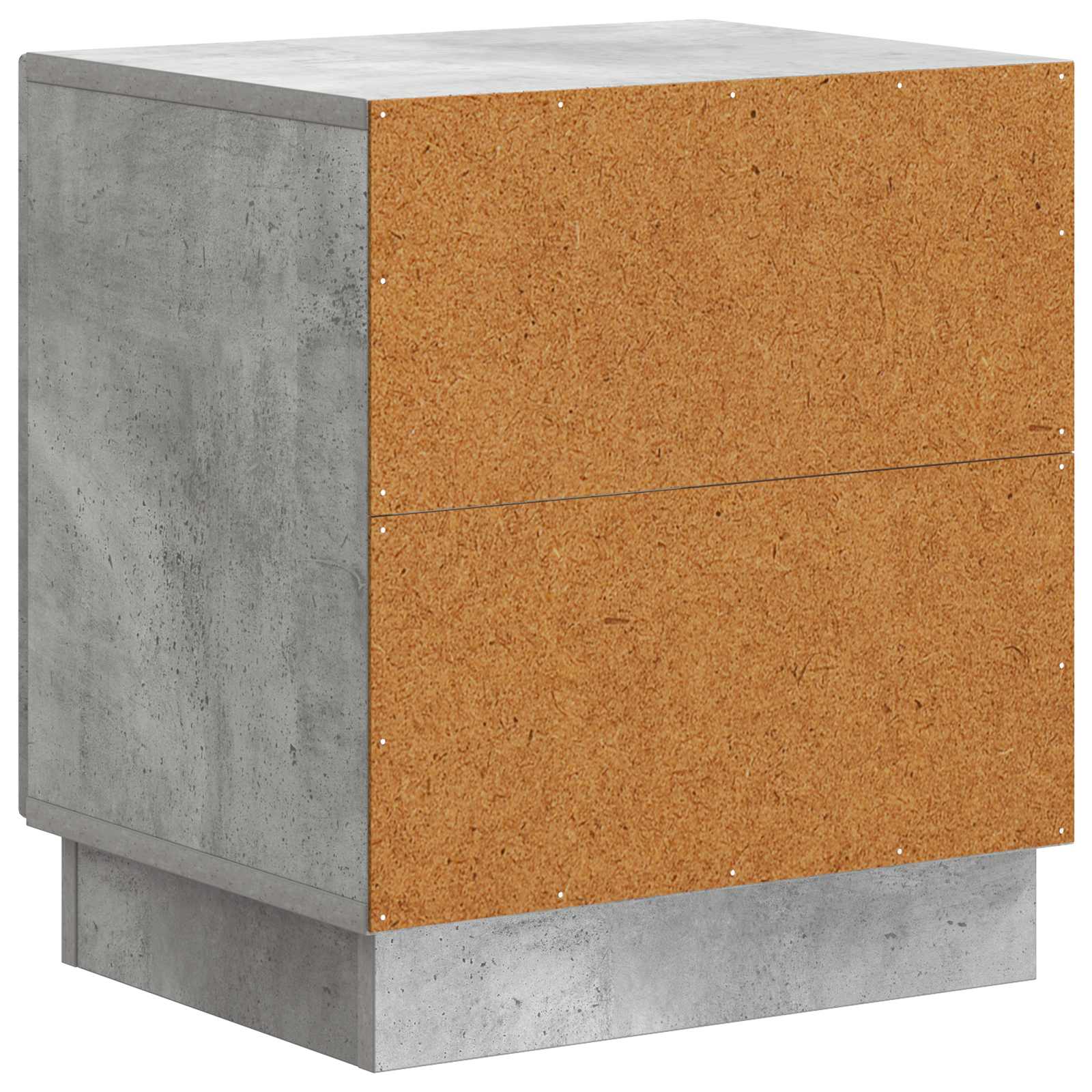 Nachttisch 2 pcs Beton Grau 43 x 34,5 x 47 cm Holzwerkstoff