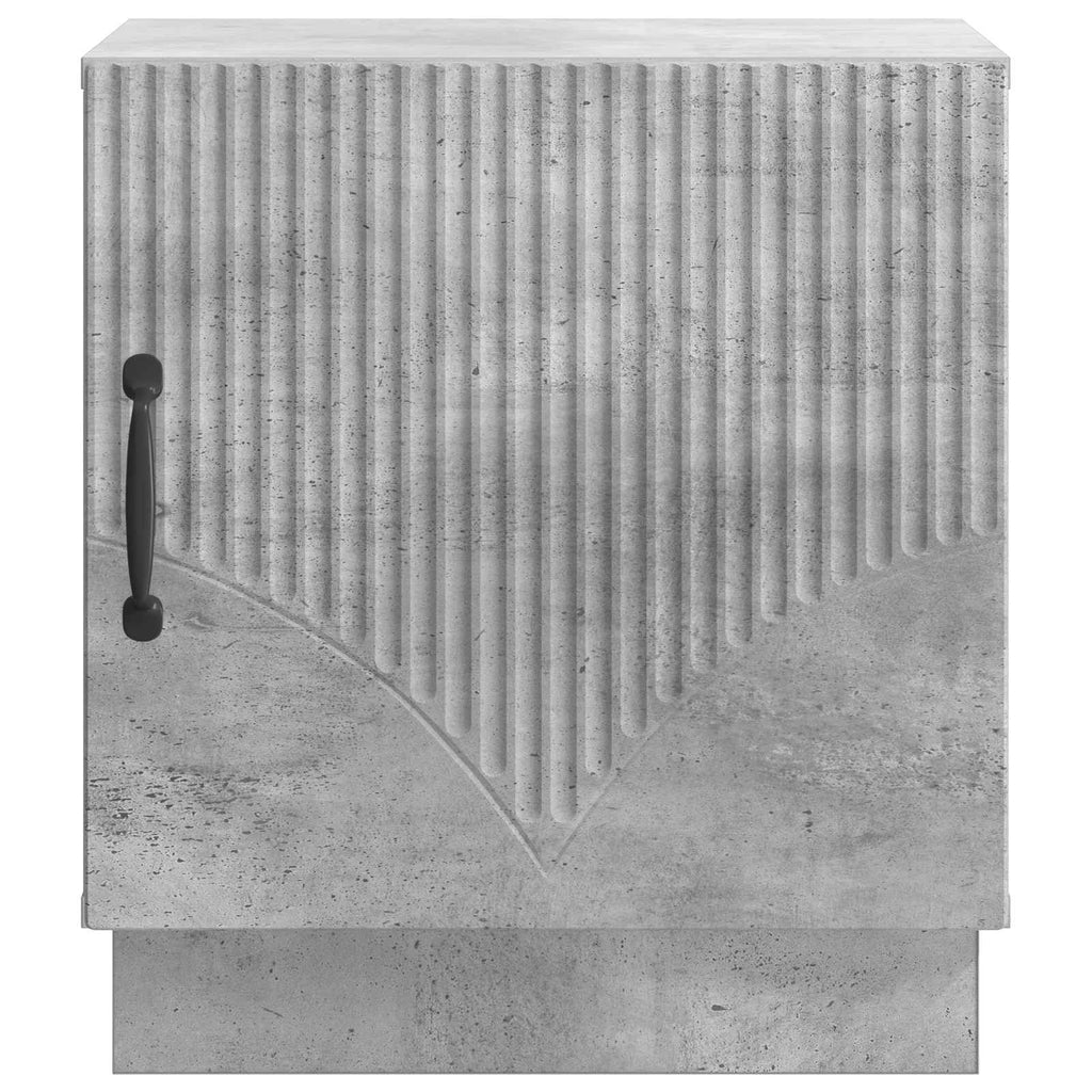 Nachttisch 2 pcs Beton Grau 43 x 34,5 x 47 cm Holzwerkstoff