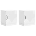Nachttisch 2 pcs Hochglanz Weiß 43 x 34,5 x 47 cm Holzwerkstoff