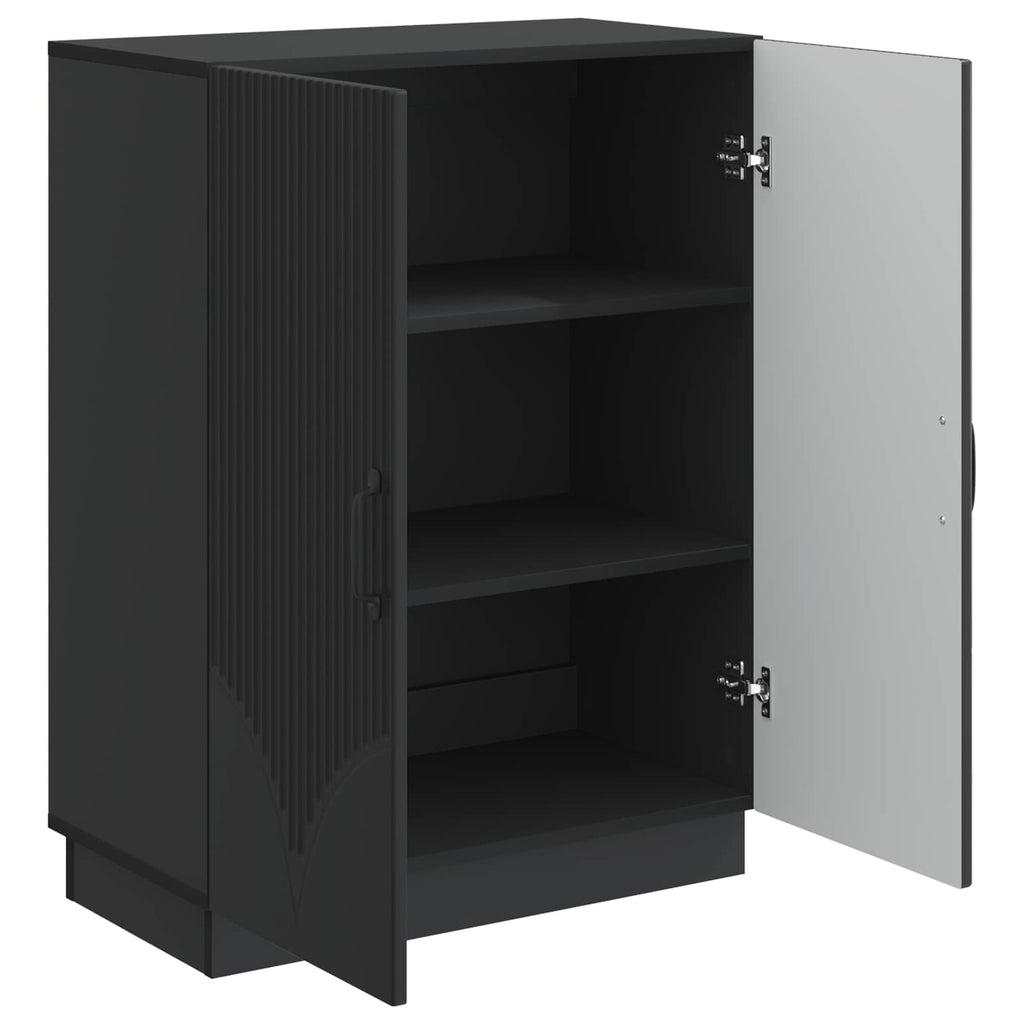Sideboard Schwarz 66 x 34,5 x 87 cm Holzwerkstoff
