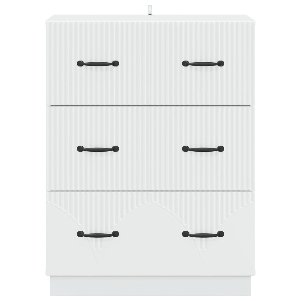 Schubladenschrank Weiß 66 x 34,5 x 87 cm Holzwerkstoff