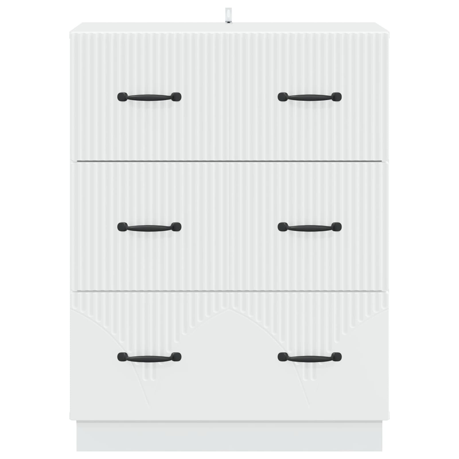 Schubladenschrank Weiß 66 x 34,5 x 87 cm Holzwerkstoff