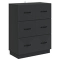 Schubladenschrank Schwarz 66 x 34,5 x 87 cm Holzwerkstoff