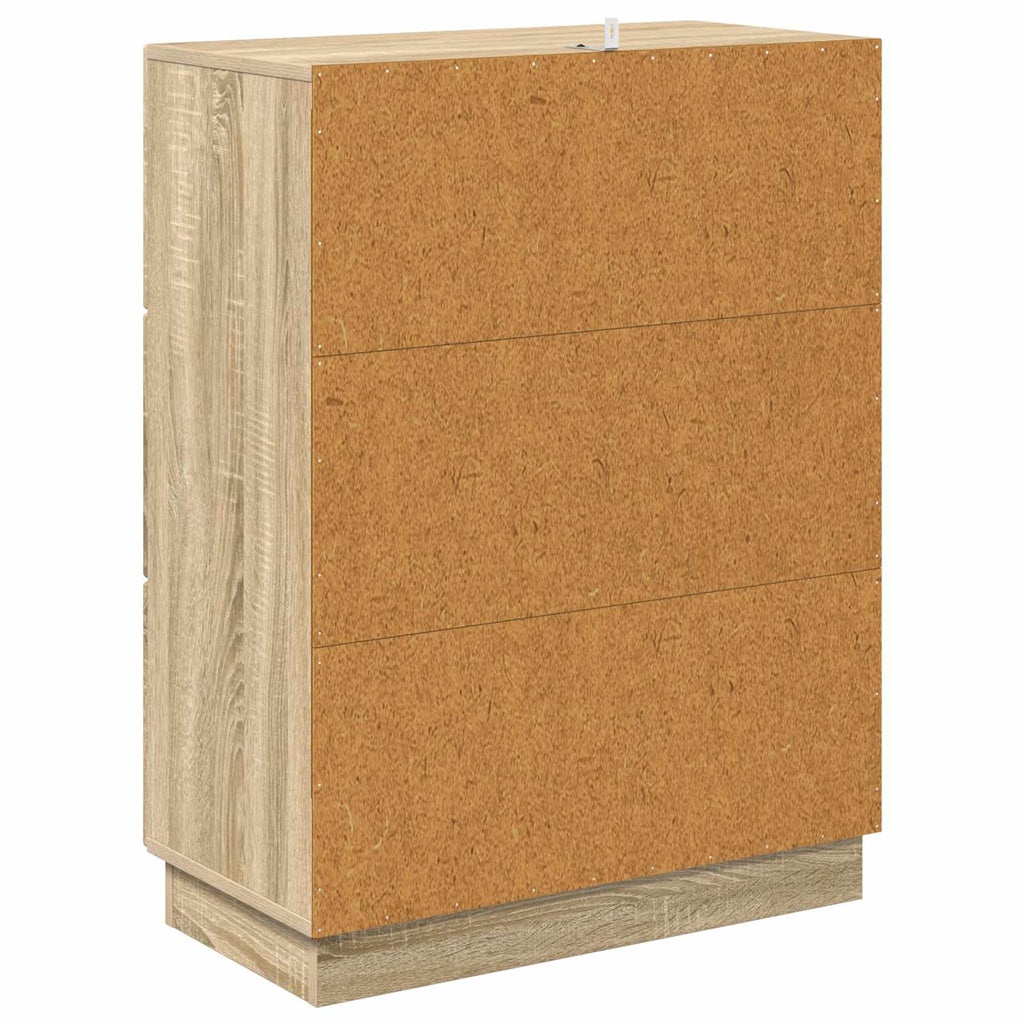 Schubladenschrank Sonoma-Eiche 66 x 34,5 x 87 cm Holzwerkstoff