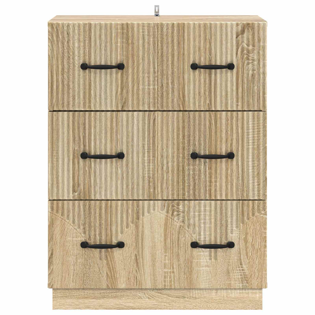 Schubladenschrank Sonoma-Eiche 66 x 34,5 x 87 cm Holzwerkstoff