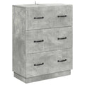 Schubladenschrank Betongrau 66 x 34,5 x 87 cm Holzwerkstoff